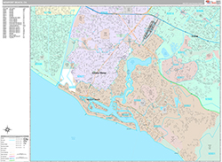 Newport Beach Wall Map Premium Style 2026